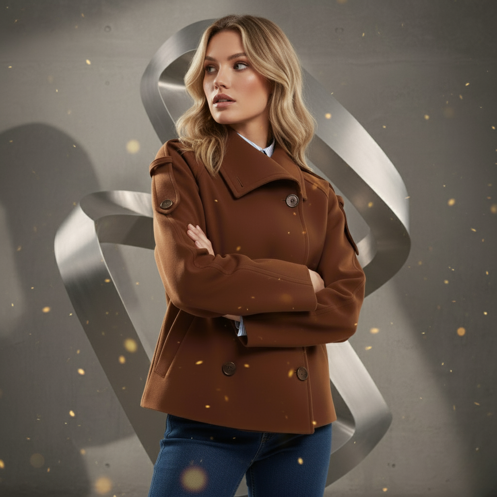 Instatame Women’s Formal Cropped Trench Coat