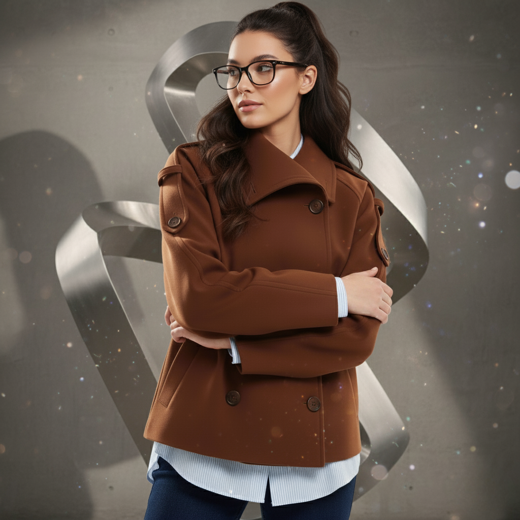 Instatame Women’s Formal Cropped Trench Coat