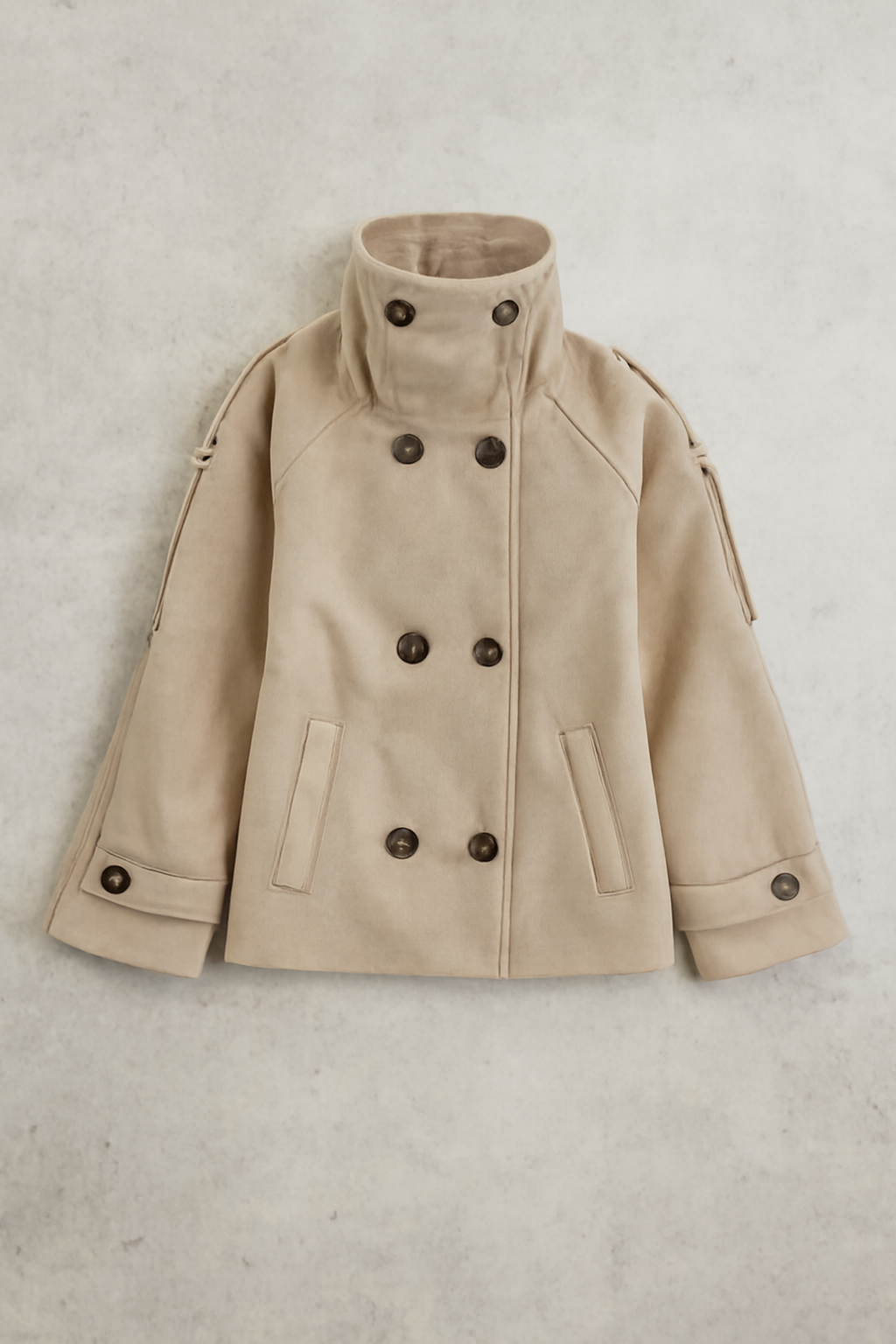 Instatame Women’s Formal Cropped Trench Coat