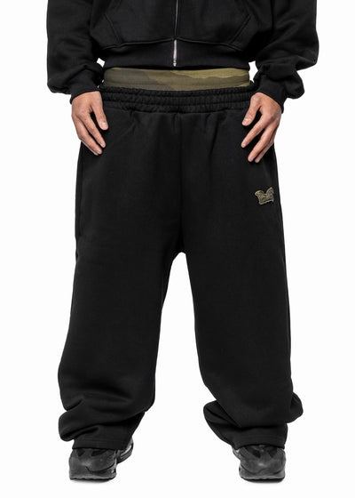 Black Unisex Camo Sweatpants