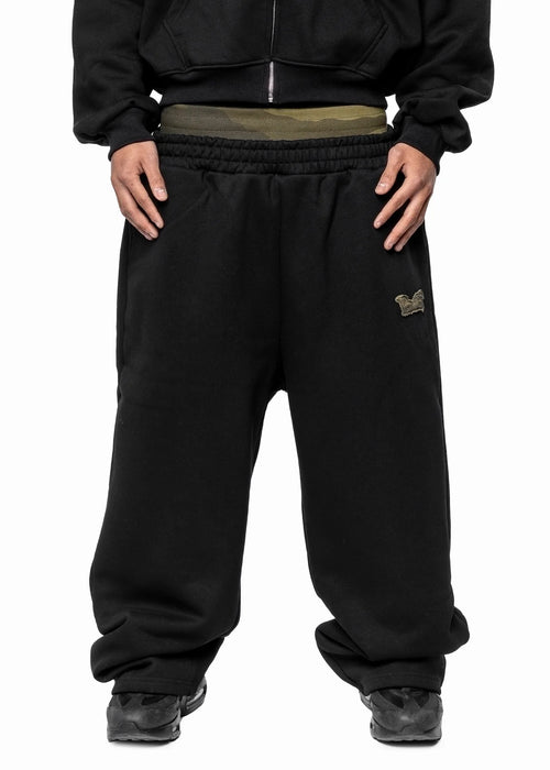 Black Unisex Camo Sweatpants
