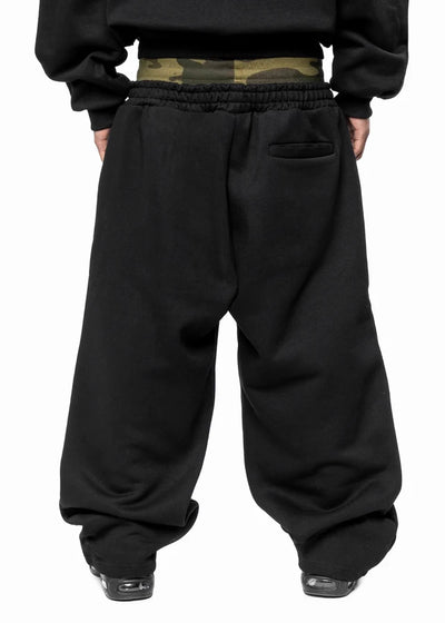 Black Unisex Camo Sweatpants