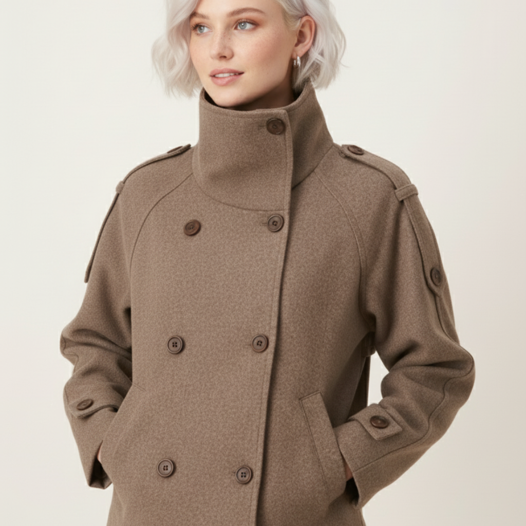 Instatame Women’s Formal Cropped Trench Coat
