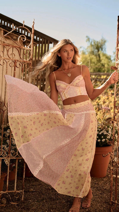 Flower Matching Skirt Set
