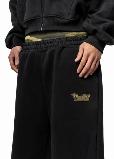 Black Unisex Camo Sweatpants