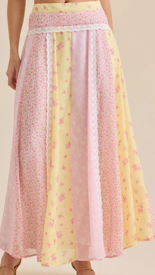 Flower Matching Skirt Set